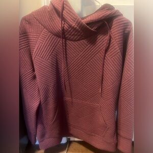 GreenTea Quilted Hoodie in Mauve